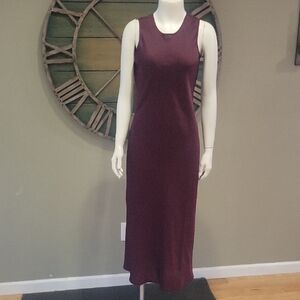 Quince Washable Stretch Silk Tank Dress In Wine Tasting